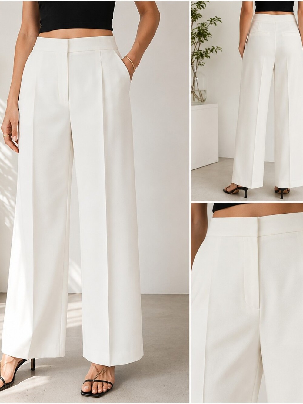 NWOT Escada White Wide Leg Pants